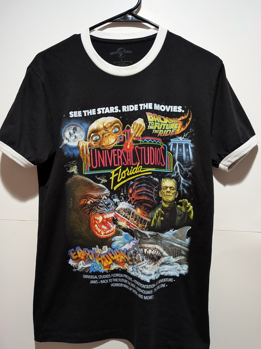Universal Studios Florida Movie Attractions Graphic Ringer Tee S